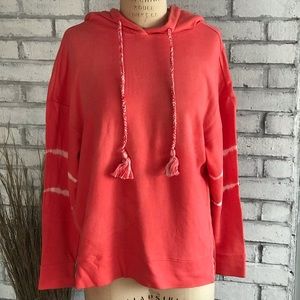 LOU & GREY coral tie-dye hoodie